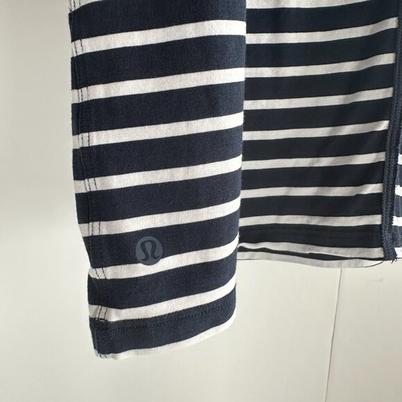 Lululemon All Yours Boyfriend Tee - Navy & White Stripes - Picture 7 of 7